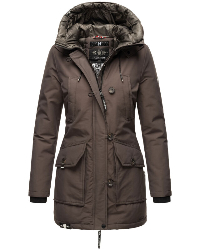 Navahoo Freezestoorm Damen Parka Winterjacke gehfüttert B885 Anthrazit-Gr.M