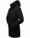 Marikoo Leilaniaa Damen  Mantel Trenchcoat Wintermantel B888 Schwarz Größe XS - Gr. 34