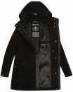 Marikoo Leilaniaa Damen  Mantel Trenchcoat Wintermantel B888 Schwarz Größe XS - Gr. 34