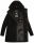 Marikoo Leilaniaa Damen  Mantel Trenchcoat Wintermantel B888 Schwarz Größe XS - Gr. 34