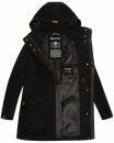Marikoo Leilaniaa Damen  Mantel Trenchcoat Wintermantel B888 Schwarz Größe XL - Gr. 42