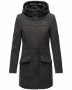 Marikoo Leilaniaa Damen  Mantel Trenchcoat Wintermantel B888 Anthrazit Größe S - Gr. 36