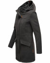 Marikoo Leilaniaa Damen  Mantel Trenchcoat Wintermantel B888 Anthrazit Größe XXL - Gr. 44