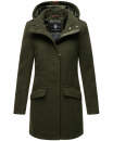 Marikoo Leilaniaa Damen  Mantel Trenchcoat Wintermantel B888 Forest Green Größe XS - Gr. 34