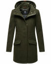 Marikoo Leilaniaa Damen  Mantel Trenchcoat Wintermantel B888 Forest Green Größe M - Gr. 38