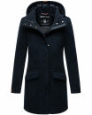 Marikoo Leilaniaa Damen  Mantel Trenchcoat Wintermantel B888 Navy Größe M - Gr. 38