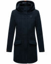 Marikoo Leilaniaa Damen  Mantel Trenchcoat Wintermantel B888 Navy Größe M - Gr. 38
