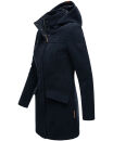 Marikoo Leilaniaa Damen  Mantel Trenchcoat Wintermantel B888 Navy Größe M - Gr. 38