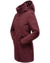 Marikoo Leilaniaa Damen  Mantel Trenchcoat Wintermantel B888 Bordeaux Melange Größe XXL - Gr. 44