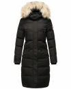 Marikoo Schneesternchen Damen Winterjacke Parka Mantel lang Kapuze B890 Schw.-Gr.XS