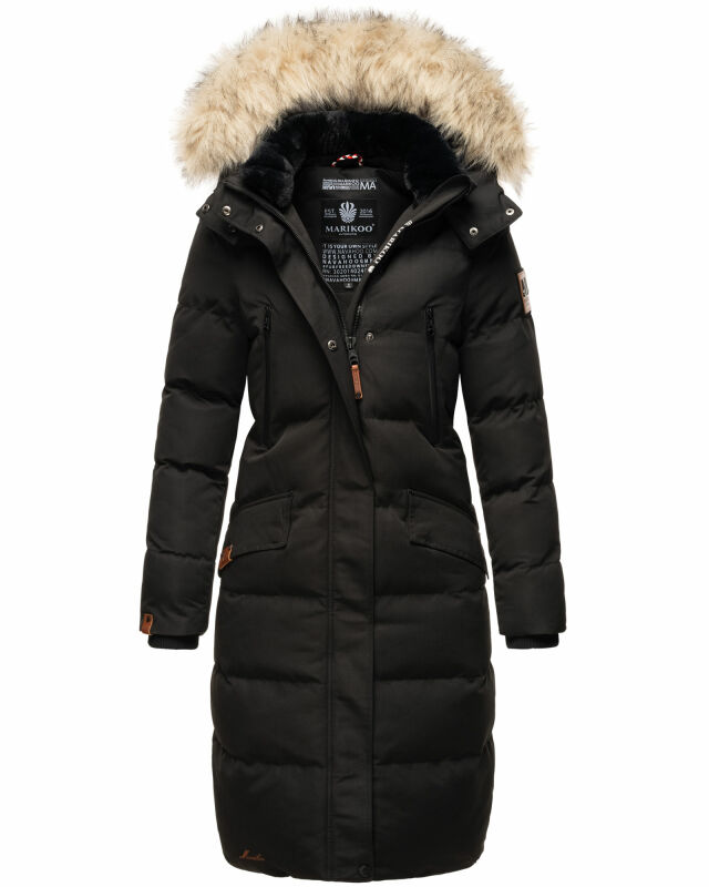 Marikoo Natsukoo Damen Winter Steppjacke lang B978 Schwarz Größe S - ,  99,90 €