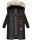 Marikoo Schneesternchen Damen Winterjacke Parka Mantel lang Kapuze B890 Schw.-Gr.S