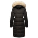 Marikoo Schneesternchen Damen Winterjacke Parka Mantel lang Kapuze B890 Schw.-Gr.M