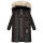 Marikoo Schneesternchen Damen Winterjacke Parka Mantel lang Kapuze B890 Schw.-Gr.L