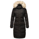 Marikoo Schneesternchen Damen Winterjacke Parka Mantel lang Kapuze B890 Schw.-Gr.XL