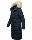 Marikoo Schneesternchen Damen Winterjacke Parka Mantel lang Kapuze B890 Navy-Gr.XS