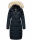 Marikoo Schneesternchen Damen Winterjacke Parka Mantel lang Kapuze B890 Navy-Gr.XS