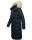 Marikoo Schneesternchen Damen Winterjacke Parka Mantel lang Kapuze B890 Navy-Gr.S