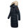 Marikoo Schneesternchen Damen Winterjacke Parka Mantel lang Kapuze B890 Navy-Gr.M