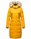 Marikoo Schneesternchen Damen Winterjacke Parka Mantel lang Kapuze B890 Gelb-Gr.XS