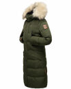 Marikoo Schneesternchen Damen Winterjacke Parka Mantel lang Kapuze B890 Olive-Gr.XS