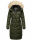 Marikoo Schneesternchen Damen Winterjacke Parka Mantel lang Kapuze B890 Olive-Gr.XS