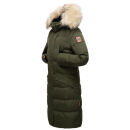 Marikoo Schneesternchen Damen Winterjacke Parka Mantel lang Kapuze B890 Olive-Gr.XL