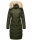 Marikoo Schneesternchen Damen Winterjacke Parka Mantel lang Kapuze B890 Olive-Gr.XL