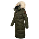 Marikoo Schneesternchen Damen Winterjacke Parka Mantel lang Kapuze B890 Olive-Gr.XXL