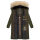 Marikoo Schneesternchen Damen Winterjacke Parka Mantel lang Kapuze B890 Olive-Gr.XXL