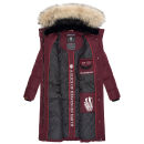 Marikoo Schneesternchen Damen Winterjacke Parka Mantel lang Kapuze B890 Wein-Gr.XS