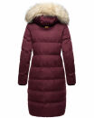 Marikoo Schneesternchen Damen Winterjacke Parka Mantel lang Kapuze B890 Wein-Gr.XS