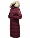 Marikoo Schneesternchen Damen Winterjacke Parka Mantel lang Kapuze B890 Wein-Gr.XS