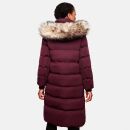 Marikoo Schneesternchen Damen Winterjacke Parka Mantel lang Kapuze B890 Wein-Gr.M