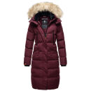 Marikoo Schneesternchen Damen Winterjacke Parka Mantel lang Kapuze B890 Wein-Gr.M