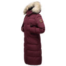 Marikoo Schneesternchen Damen Winterjacke Parka Mantel lang Kapuze B890 Wein-Gr.M