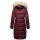 Marikoo Schneesternchen Damen Winterjacke Parka Mantel lang Kapuze B890 Wein-Gr.L
