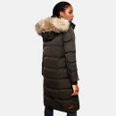 Marikoo Schneesternchen Damen Winterjacke Parka Mantel lang Kapuze B890 Anthr.-Gr.S