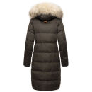 Marikoo Schneesternchen Damen Winterjacke Parka Mantel lang Kapuze B890 Anthr.-Gr.S