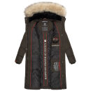 Marikoo Schneesternchen Damen Winterjacke Parka Mantel lang Kapuze B890 Anthr.-Gr.L