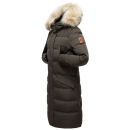 Marikoo Schneesternchen Damen Winterjacke Parka Mantel lang Kapuze B890 Anthr.-Gr.L