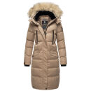 Marikoo Schneesternchen Damen Winterjacke Parka Mantel lang Kapuze B890 Taupe-Gr.S