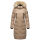 Marikoo Schneesternchen Damen Winterjacke Parka Mantel lang Kapuze B890 Taupe-Gr.S