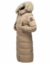 Marikoo Schneesternchen Damen Winterjacke Parka Mantel lang Kapuze B890 Taupe-Gr.M