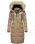 Marikoo Schneesternchen Damen Winterjacke Parka Mantel lang Kapuze B890 Taupe-Gr.M