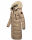 Marikoo Schneesternchen Damen Winterjacke Parka Mantel lang Kapuze B890 Taupe-Gr.M