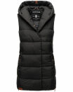 Navahoo Madilynaa Damen Winter Steppweste mit Kapuze B891 Schwarz-Gr.XS