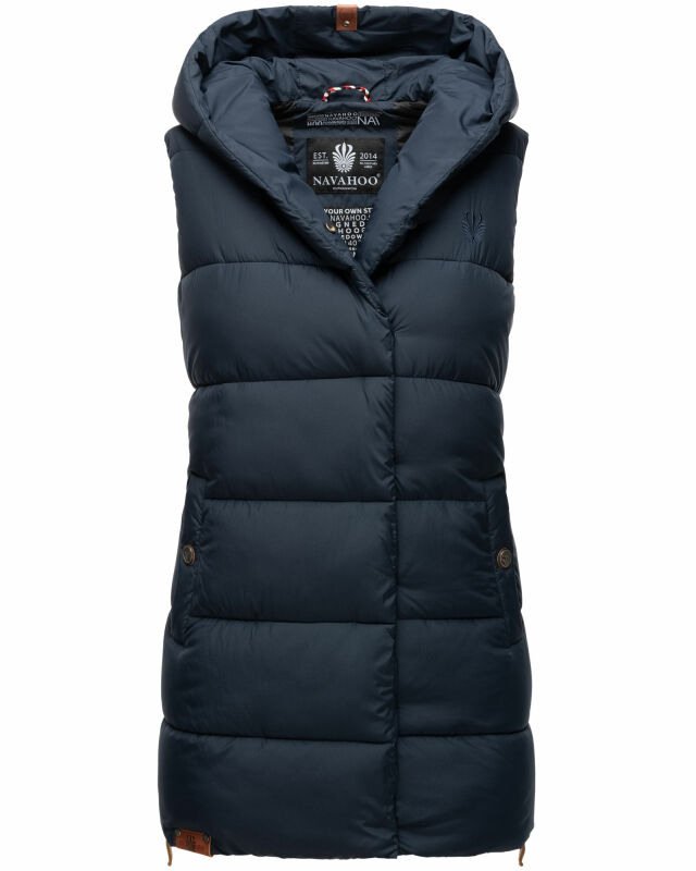 Navahoo Madilynaa Damen Winter Steppweste mit Kapuze B891 Navy-Gr.XXL