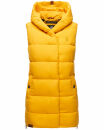 Navahoo Madilynaa Damen Winter Steppweste mit Kapuze B891 Gelb-Gr.M