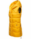 Navahoo Madilynaa Damen Winter Steppweste mit Kapuze B891 Gelb-Gr.M